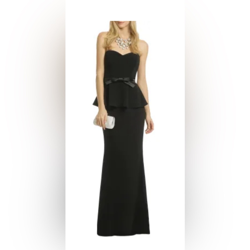 Badgley Mischka Rosalind Peplum Dress
